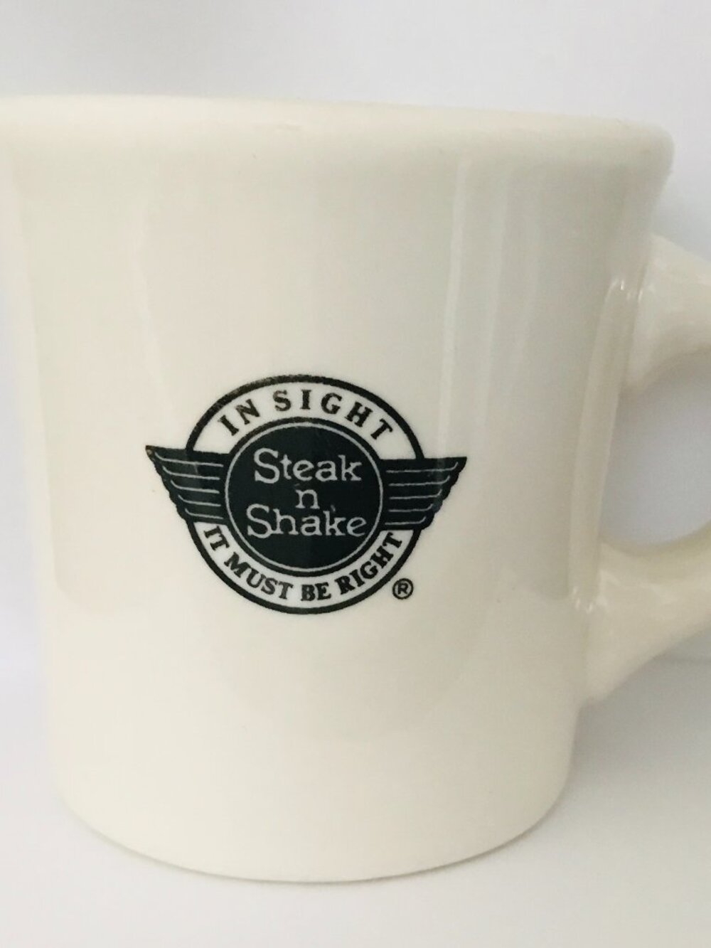 Vintage Steak N Shake Coffee Mug Buffalo China Restaurant Ware Diner USA